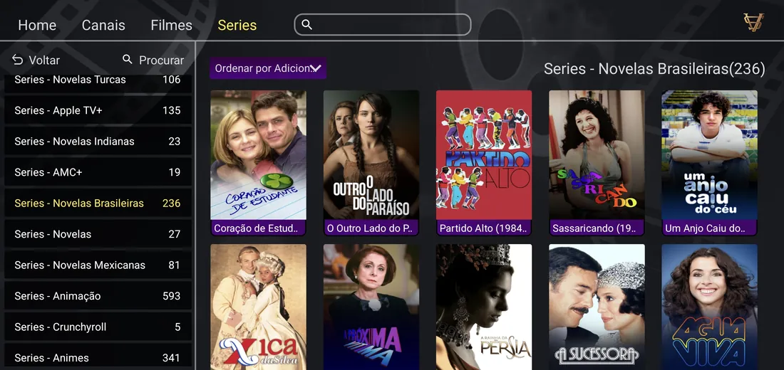 Categoria de novelas brasileiras clássicas